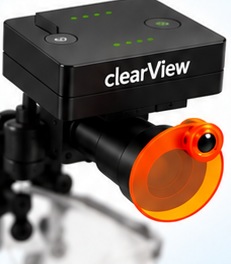 clearView detachable wireless LED headlamp with yellow filter